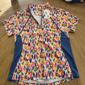 $95 Bermuda Sands “Fringe” Golf/Athletic short sleeve top, NWT size Xsmall m10
